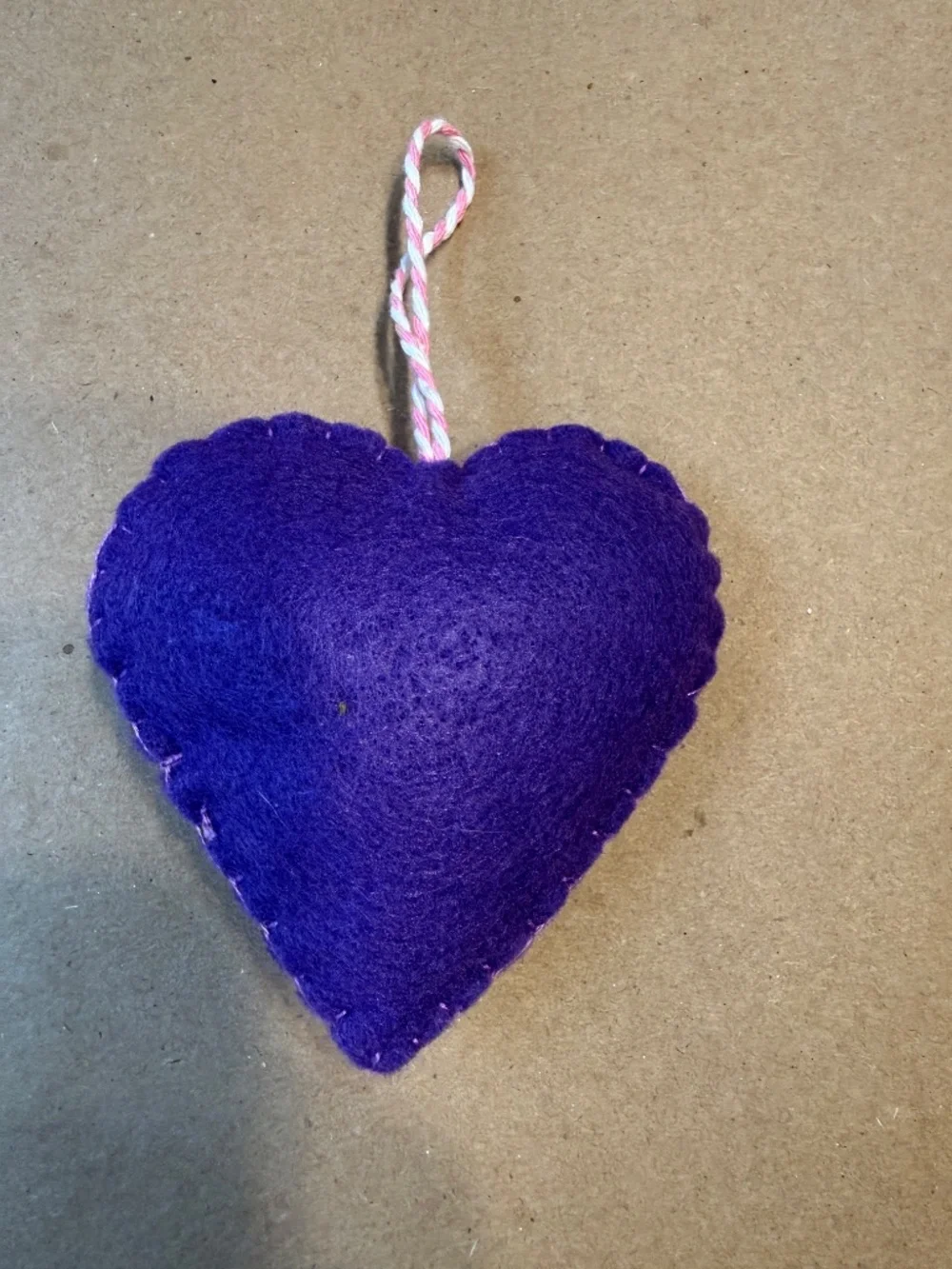 Felt hearts (set of 4) 3.5 x 3 inches assorted colors